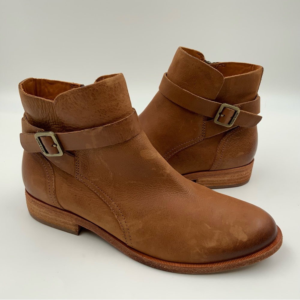 Kork-Ease Viki Women's Tan Leather Ankle Booties. Size 8. - Picture 1 of 10